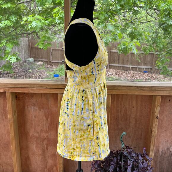 Jack by BB Dakota Abstract Yellow and Black Mini Dress - Picture 2 of 9